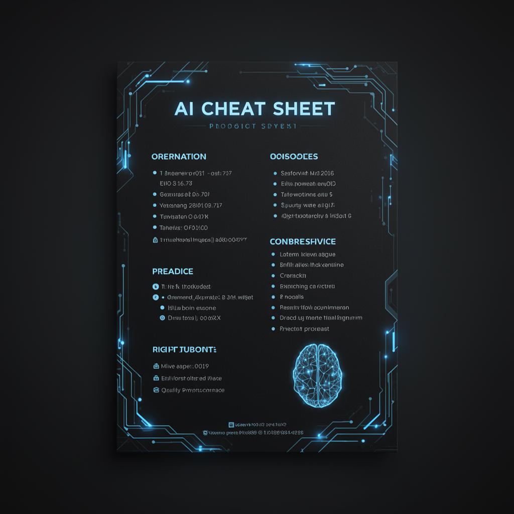 The 1-Page AI Cheat Sheet β bonus product mockup